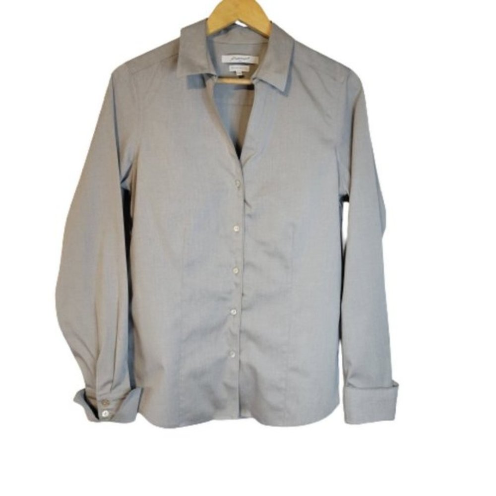 Foxcroft NYC Heritage Non Iron Oxford Shirt Blouse Size 10??